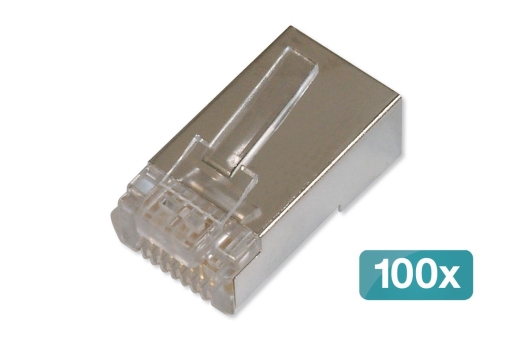DIGITUS Modularstecker CAT 6 für Rundkabel - 100 Stk.