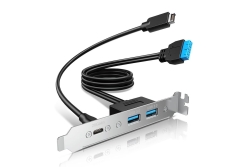 GRAUGEAR Multi PCI Blende 1x USB-C, 2x USB-A
