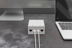 DIGITUS CAT 6A Keystone Modul geschirmt mit Kabelmanager 4St