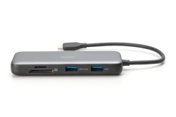 DIGITUS Docking USB-C->HDMI,USB3.0,RJ45,SD,MicroSD,CPD...