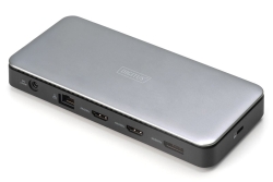 DIGITUS Docking USB-C->HDMI,DP,USBA,USBC,RJ45,DC,Audio silbe