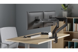 MANHATTAN Tischhalterung mit mech. Feder 2 Monitore 17-45