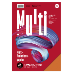 Multifunktionspapier 7X PLUS - A4, 120 g/qm, orange, 35...