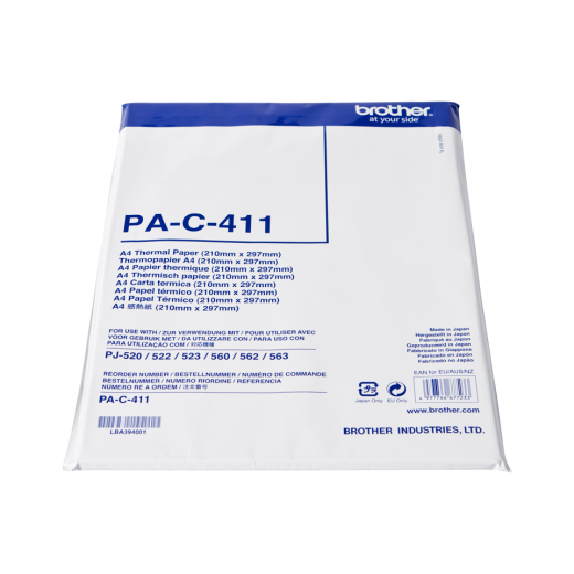 Brother Thermopapier A4 (100 Blatt) für PJ-600/700/800