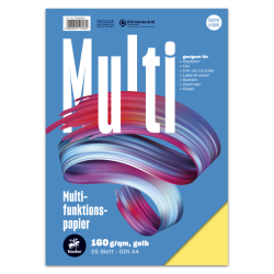 Multifunktionspapier 7X PLUS - A4, 160 g/qm, gelb, 25 Blatt