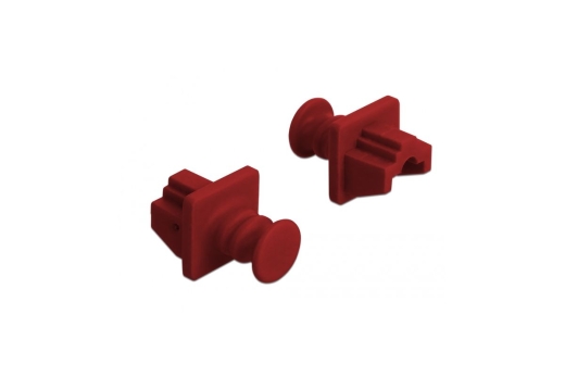 DELOCK RJ45 Staubschutz für Buchse 10 Stück rot
