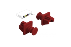DELOCK RJ45 Staubschutz für Buchse 10 Stück rot