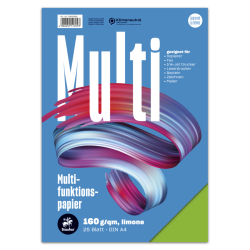 Multifunktionspapier 7X PLUS - A4, 160 g/qm, limone, 25...