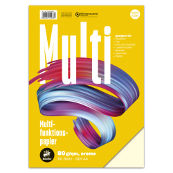 Multifunktionspapier 7X PLUS - A4, 80 g/qm, creme, 50 Blatt