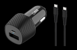 2GO KFZ-Ladegerät 20W USB-C inkl. Kabel 100cm Fast Charge