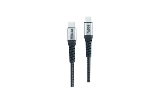 2GO Datenkabel USB-C 100W High Speed 200cm schwarz