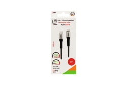 2GO Datenkabel USB-C 100W High Speed 200cm schwarz