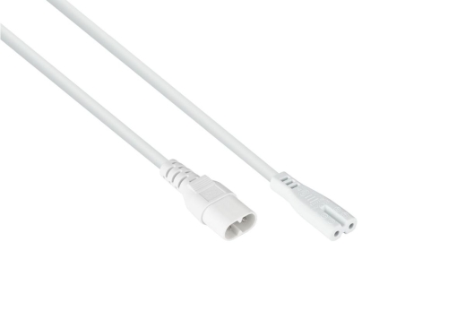 kabelmeister Euro-Verläng. Stecker C8 an C7, weiß, 0,5m