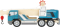 Kranwagen mit Palette
