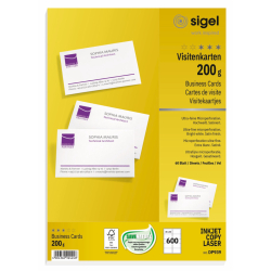 Visitenkarten, microperforiert, satiniert200 g/qm,...
