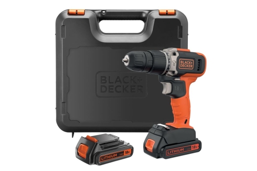 Black&Decker Akku-Schlagbohrschr. 18V 2x1,5Ah Kof BCD003C2K