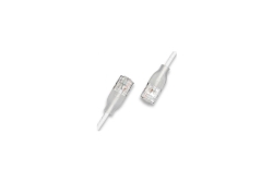 Wantec Patchkabel UTP CAT6a eGlow d=2,8mm 0,30m weiß