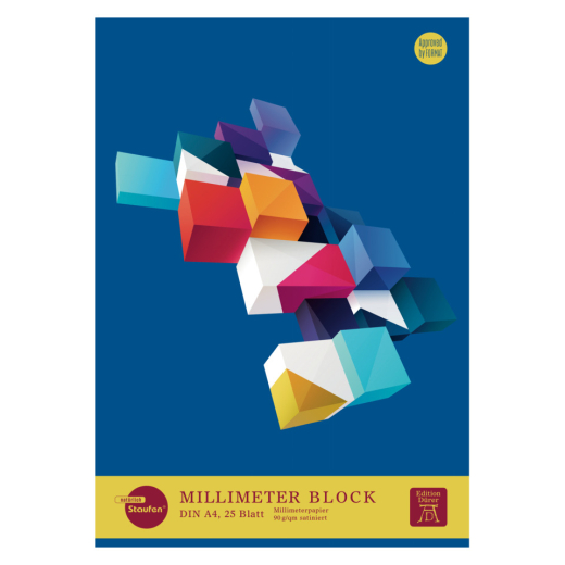 Millimeterblock - 25 Blatt, A4, 90 g/qm