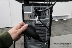 kabelmeister Netzkabel C14 Schutzkontakt-Buchse schw. 0,5m