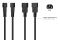 kabelmeister Netzkabel C14 Schutzkontakt-Buchse schw. 0,5m