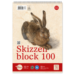 Skizzenblock - A4, 100 g/qm, 100 Blatt