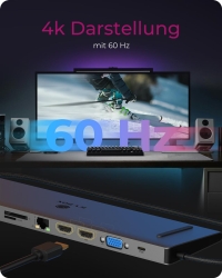 Dockingstation IcyBox USB-C -> HDMI/VGA/USB-A/USB-C/3,5mm