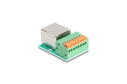 DELOCK RJ45 Buchse zu Terminalblock mit Drucktaster Cat.5e