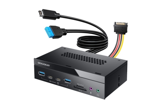 GRAUGEAR Multi Frontblende 8-Port + Kartenleser USB,SD,Micro