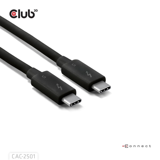 Club3D Kabel Thunderbolt5 zertifi. 8K240Hz/ 80/120Gbps 1m retail