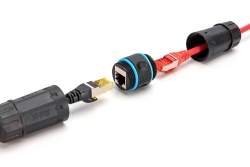DIGITUS Außenanschluss Patchkabel CAT6A Verbinder RJ45->RJ45