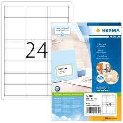 4262 Etiketten Premium - 64,6 x 33,8 mm, weiß,...