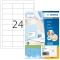 4262 Etiketten Premium - 64,6 x 33,8 mm, weiß, matt, Rand, 2400 Stück