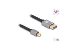 DELOCK Mini DisplayPort zu DisplayPort 8K 60Hz 1m grau Metal