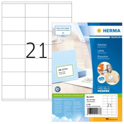4473 Etiketten Premium A4, weiß 70x41 mm Papier...