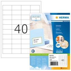 4474 Etiketten Premium - 48,5 x 25,4 mm, weiß,...