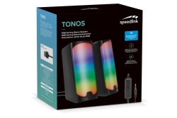 Speedlink Lautsprecher TONOS RGB, Stereo, schwarz retail