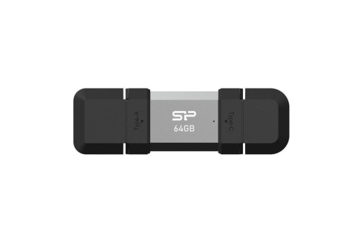 Silicon Power USB-Stick 64GB USB3.2 + Type C C51 Black