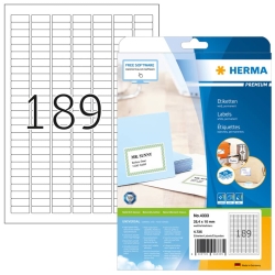4333 Etiketten Premium A4, weiß 25,4x10 mm Papier...