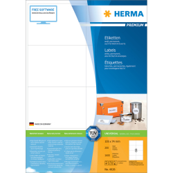 4626 Etiketten Premium A4, weiß 105x74 mm Papier...