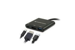 CONCEPTRONIC 3-1 Dock USB-C->HDMI/USB-A/100WPD 25cm sw