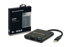CONCEPTRONIC 3-1 Dock USB-C->HDMI/USB-A/100WPD 25cm sw