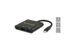CONCEPTRONIC 3-1 Dock USB-C->HDMI/USB-A/100WPD 25cm sw