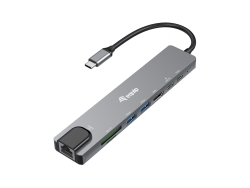 Equip Adapter USB-C->HDMI/GbE/2xUSB-A/+ 4K/ 30Hz 0.25m...