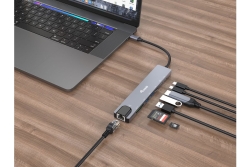 Equip Adapter USB-C->HDMI/GbE/2xUSB-A/+ 4K/ 30Hz 0.25m...