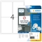 10019 Adressetiketten - 99,1x139 mm, weiß, ablösbar, matt, blickdicht, 100 Stück
