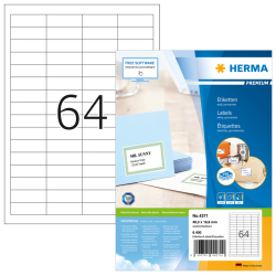 4271 Etiketten Premium A4, weiß 48,3x16,9 mm Papier...