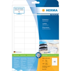 4357 Etiketten Premium A4, weiß 48,5x25,4 mm Papier...