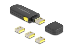 DELOCK USB Port Blocker Set für USB Typ-A Buchse 4...