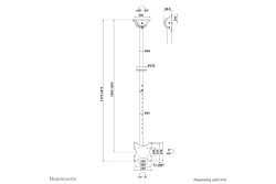 Neomounts DEH 23-42 1TFT 1Gelenk H:106-156cm Max.50KG sw