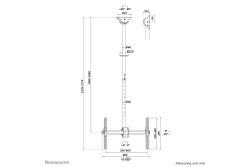 Neomounts DEH 37-70 1TFT 1Gelenk H:106-156cm Max.50KG sw